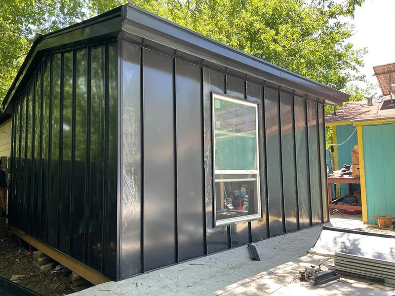 Black standing seam metal wall panels for Metal Roof Installation in North Laurel